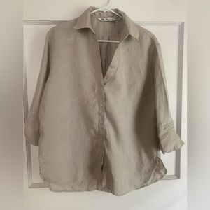 💜💜 Zara Linen Top Women XS💜💜 EUC